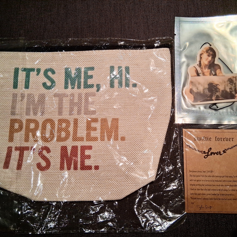 Canvas Pouch with Colorful Text
